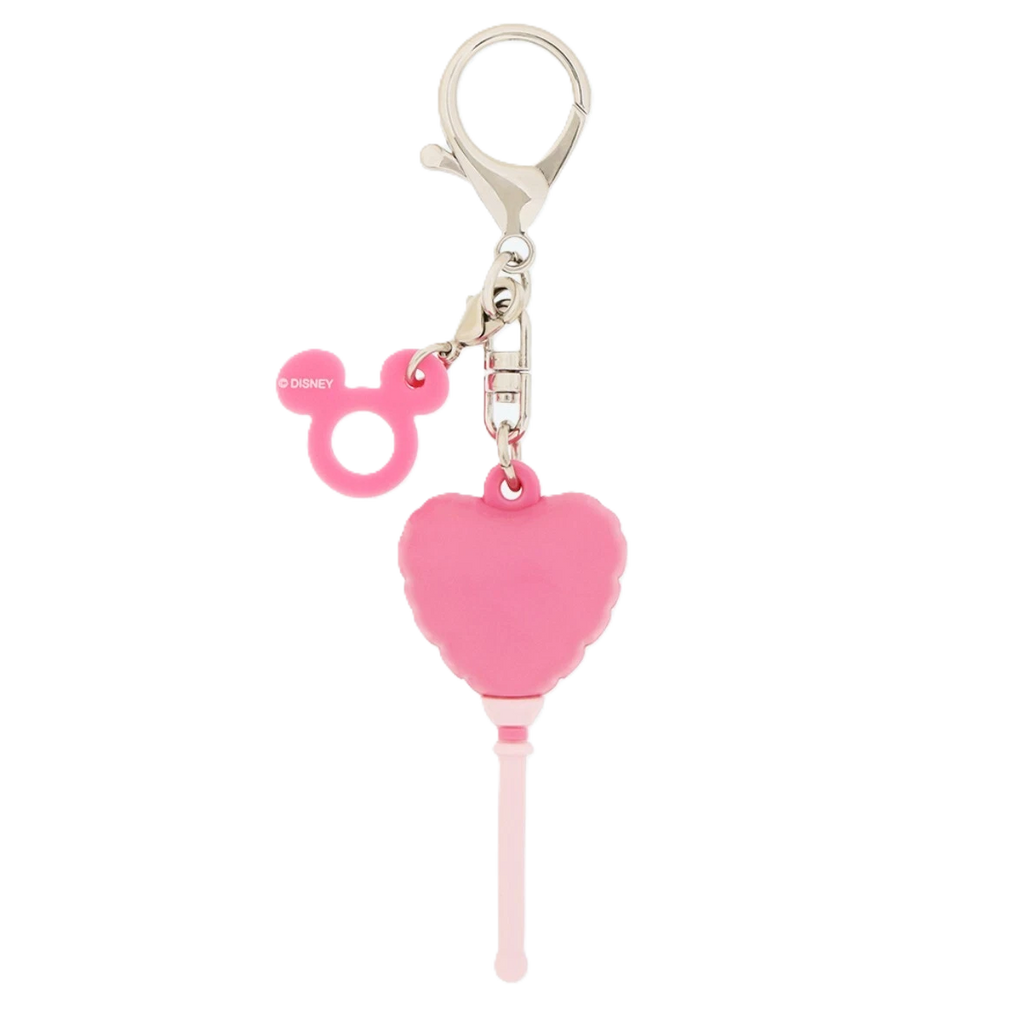 TDR Retro Balloon Keychain Pink Heart Minnie