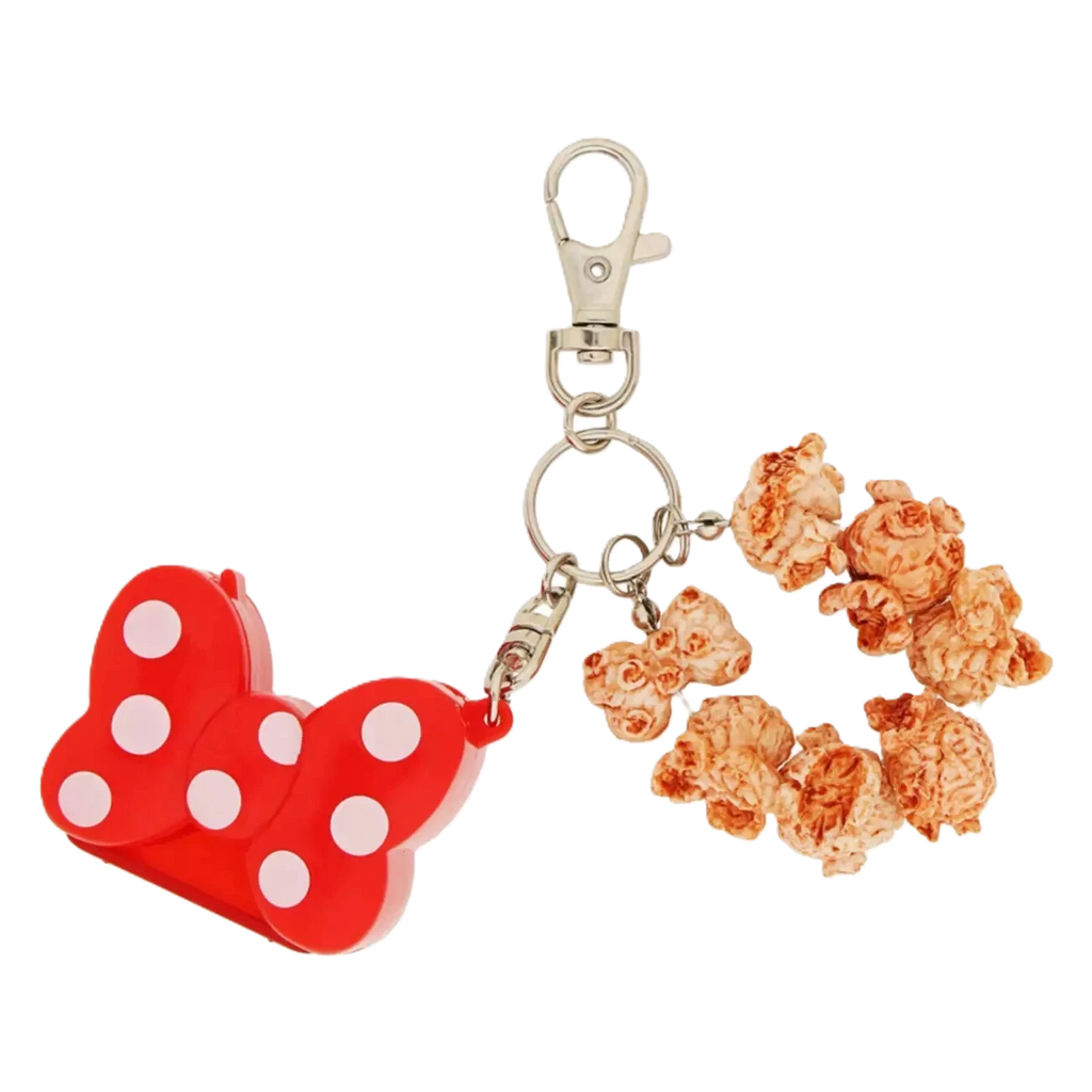 TDR Minnie Mouse Bow Mini Popcorn Bucket Keychain